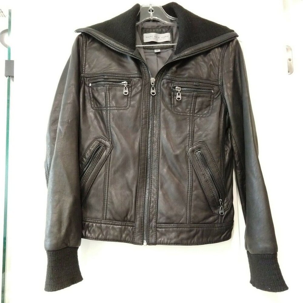 Andrew Marc / Marc New York Black Leather Jacket